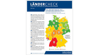 Ländercheck Hochschule als Gründungswerkstatt (Cover)
