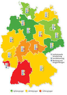 Ländercheck Hochschule als Gründungswerkstatt (Deutschlandkarte)